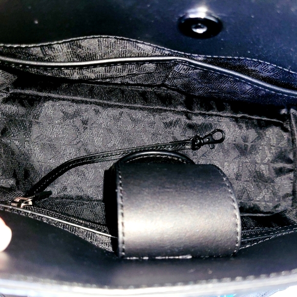 💟😯 -Michael Kors-Hamilton-Black on Black-Patent Matte Lock 🔐 Satchel bag - Picture 9 of 12